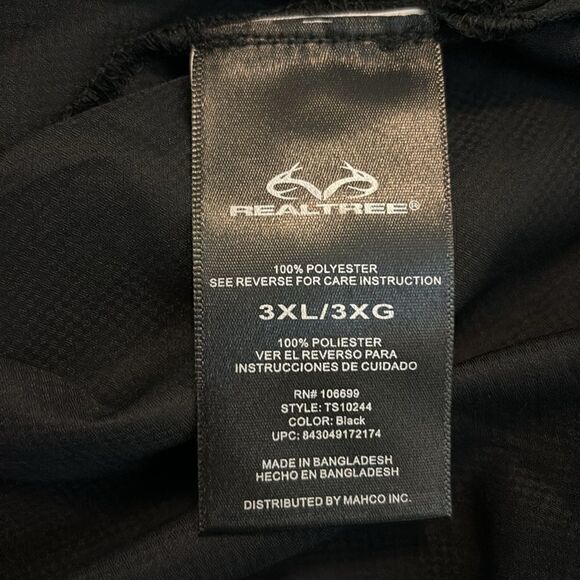NEW REALTREE L/S hunting guide shirt black 3XL - Picture 6 of 6